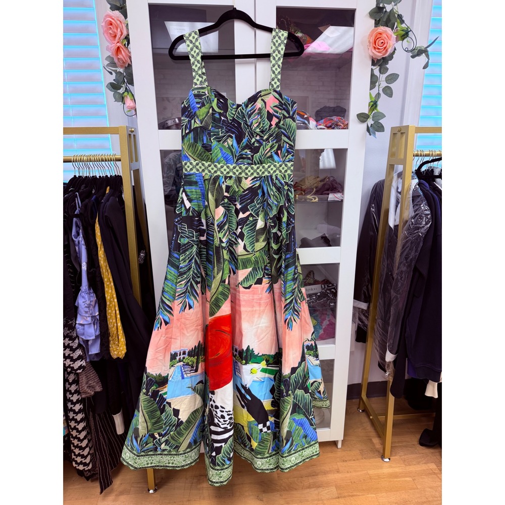 Alice + Olivia Fia Fit-And-Flare Dress Gown in Palm Beach NWT's $995 Cocktail - Picture 16 of 16